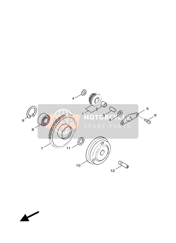 4KLE55701000, Starter Clutch Assy, Yamaha, 2